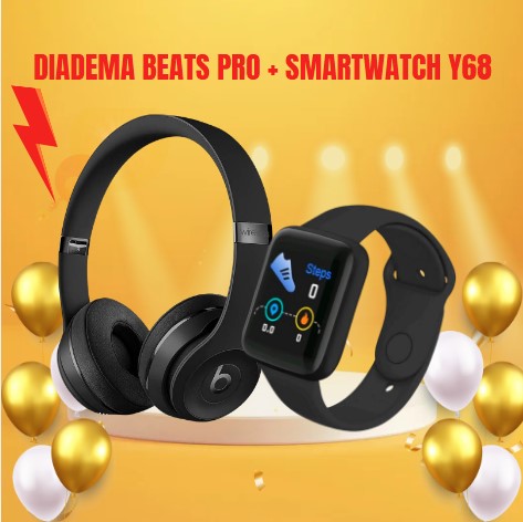 DIADEMA BEATS + OBSEQUIO SMARTWATCH Y68